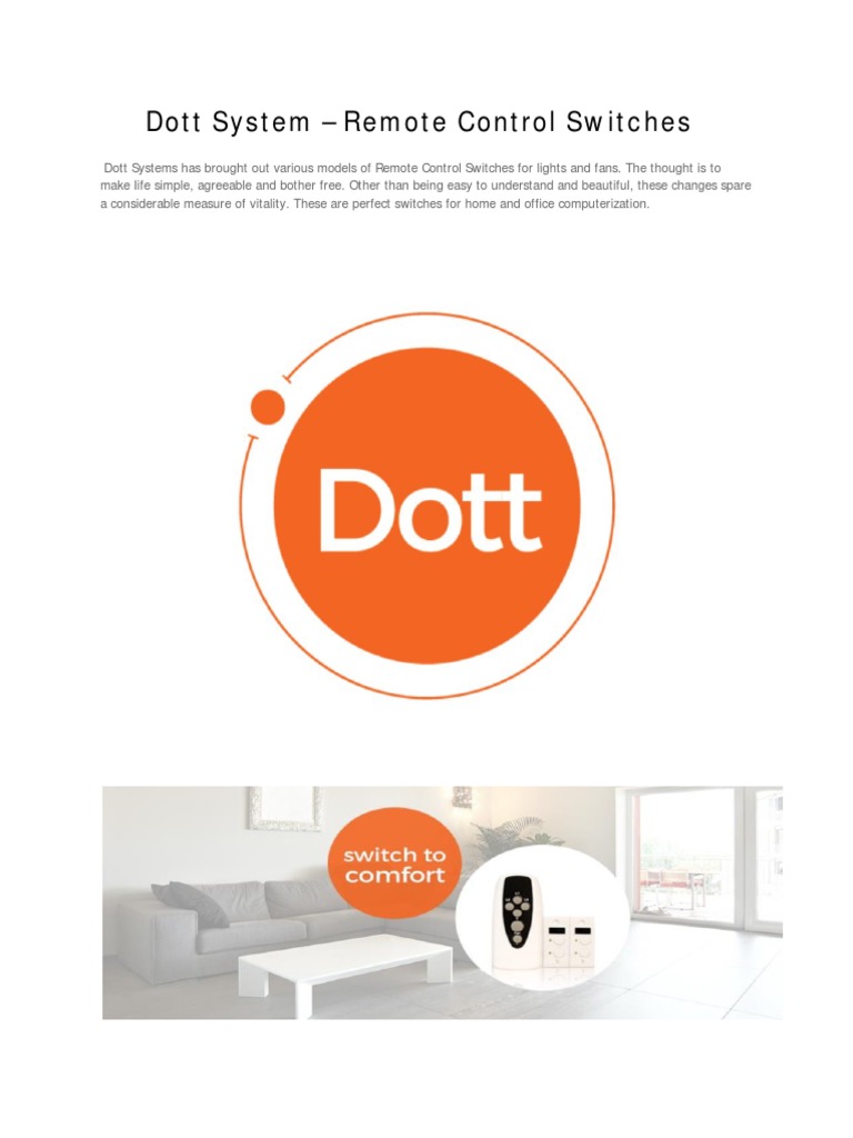 Dott Remote Control Switch Solutions | PDF | Power Inverter | Switch