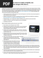 Download Tarik Data Mesin Absensi X100C Ke MySQL - Menampilkan DgnPHP Part-1 by akuisal SN318171093 doc pdf