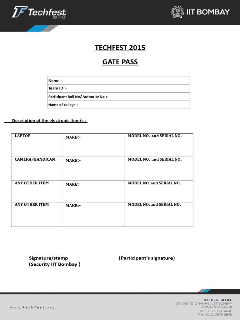 Gate Pass | PDF | Computers