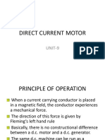 Direct Current Motor: UNIT-9