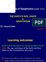 l7 the Earth’s Size -Shape and Gravitation
