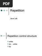 Introduction To Java Programming - Repetition