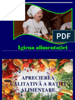 Aprecierea Calitativă A Raţiei Alimentare Curs 1