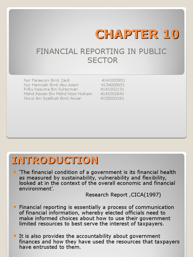 Public Sector Financial Reporting Overview | PDF | Financial Statement ...