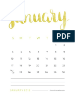 Free 2016 Calendar Clementine Creative PDF