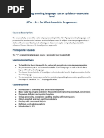 CPA – C++ Certified Associate Progammer