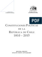 Constitución Política de la  República de Chile Años 1810-2015