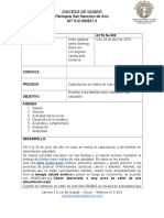 Acta de Estilos de Vida Saludable Con Familias