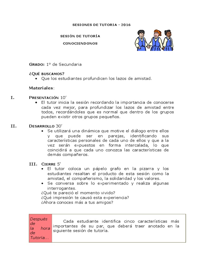 Sesiones de Tutoria | PDF | Crecimiento personal y profesional