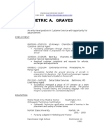 Resume of Dietricgraves