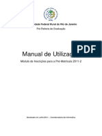 Manual de Utilização Módulo de Inscrições Para a Pré Matrícula 2011 2