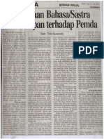 Penghargaan Bahasa/Sastra Dan Harapan Terhadap Pemda