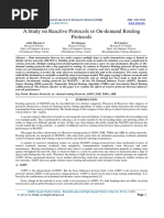 A Study on Reactive Protocols or On-demand Routing Protocols