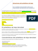 Características y Aplicaciones Del Polietileno de Baja Densidad (Todos)