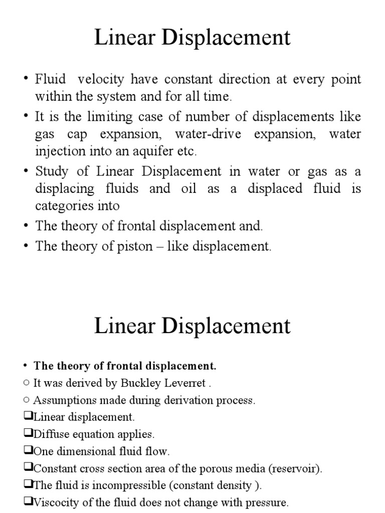 Understanding Linear Displacement Theory | PDF | Fluid Dynamics ...