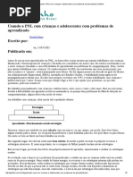 Usando a PNL Com Crianças e Adolescentes Com Problemas de Aprendizado _ Golfinho