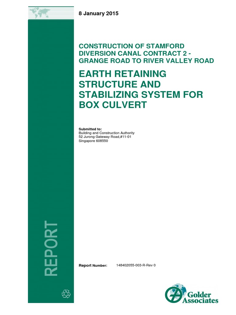 Stamford Diversion Canal Earth Retaining Stabilized System PDF