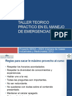 Taller Teorico Practico en El Manejo de Emergencias