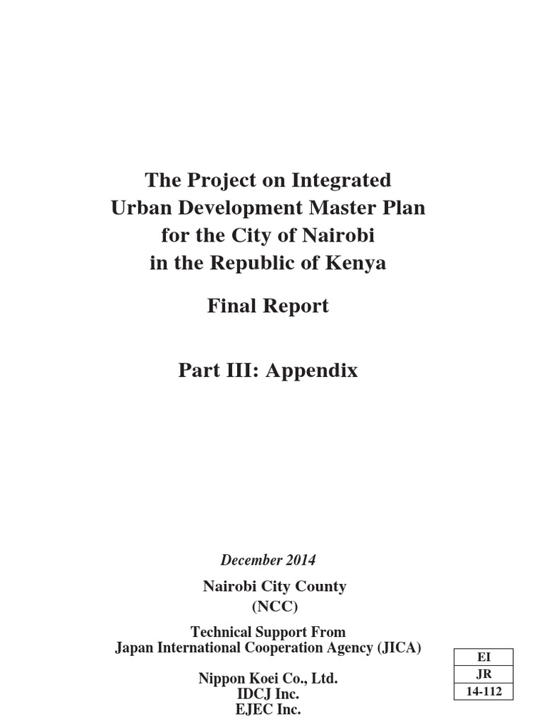 Nairobi Integrated Urban Development Plan | PDF | Ethiopia | Nairobi