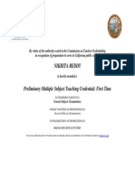 preliminary multiple subject teaching credential