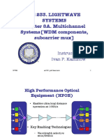 Ee 233. Lightwave Systems Chapter 8A. Multichannel Systems (WDM Components, Subcarrier Mux)