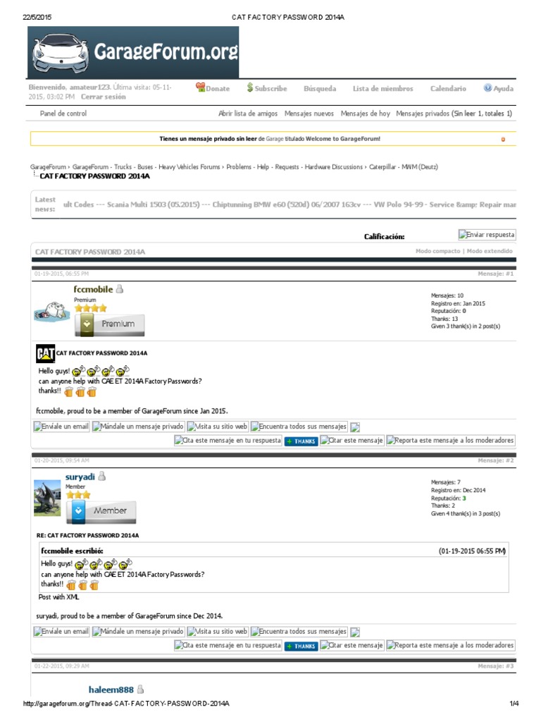 Cat Factory Password 2014a | PDF | Archivo de computadora | Software ...