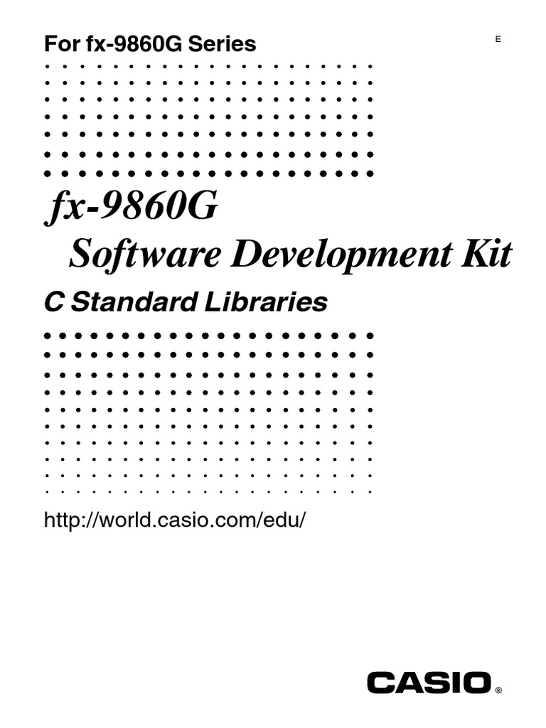 fx-9860G SDK C Standard Libraries Guide | PDF | C (Programming Language ...