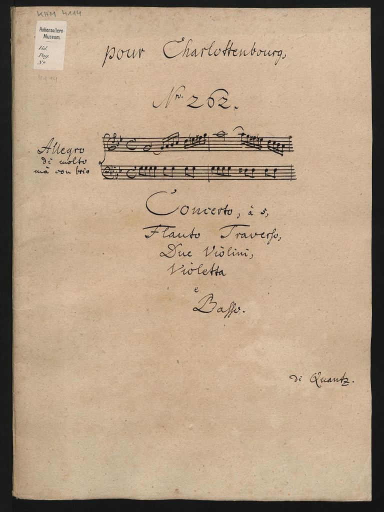 J.J. Quantz Flute Concerto QV 5.196 PDF