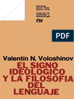 Voloshinov Valentin - El Signo Ideologico Y La Filosofia Del Lenguaje