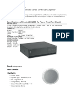 Key Features of Bosch LBD Series AV Power Amplifier