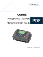 CORUS PRESSURE & TEMPERATURE CALIBRATION