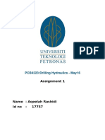 PCB4223:Drilling Hydraulics - May16: Assignment 1