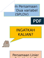 Sistem Persamaan Linier Dua Variabel SPLDV PPT Fix