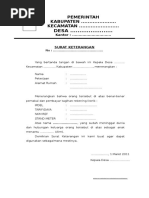 Surat Keterangan Perkiraan Pengeluaran Bulanan Keluarga Jemi