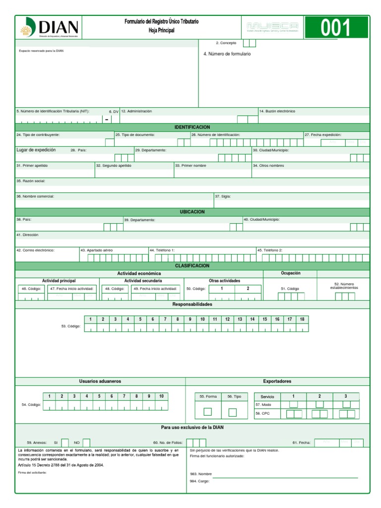 Formulario Rut | PDF | Derecho Corporativo | Gobierno