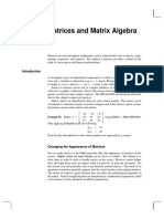 Matrices Are Used Throughout Mathematics and in Related ¿Elds