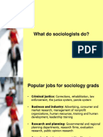 pres - what do sociologists do