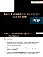 Latest Electrical Mini Projects For EEE Students