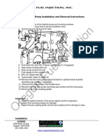 Cummins PT Pump Installation Removal Instructions PDF