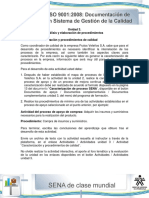 Actividad de Aprendizaje Unidad 3 Caracterizacion y Procedimientos de Calidad