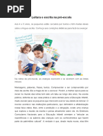 Leitura e Escrita Na Pré