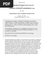 Colorado Interstate Gas Co. v. Federal Power Commission, 209 F.2d 717, 10th Cir. (1954)