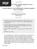 Sac and Fox Nation, and Cross-Appellant v. The Oklahoma Tax Commission, and Cross-Appellee, 967 F.2d 1425, 10th Cir. (1992)