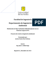 Modelación de Flujo Turbulento Hidráulicamente Liso en Tuberías Largas de PVC