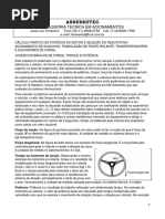 Calculo Prático Da Potência Do Motor Em Guinchos, Ponte rolante, Transportadores e Elevadores - Conceitos Básicos de Força de Tração, Força Tangencial, Torque e Potência