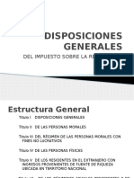 Disposiciones Generales ISR