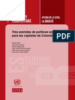 CEPAL Tres Avenidas de Políticas Sociales Para Las Capitales de Colombia