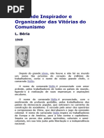 O Grande Inspirador e Organizador Das Vitórias Do Comunismo