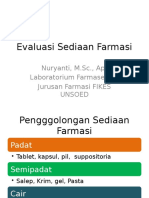 Kuliah 1 Evaluasi Sediaan