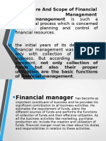 Nature and Scope of Financial Management